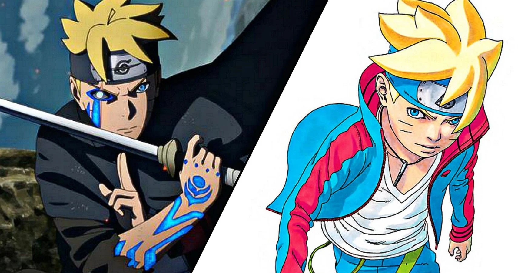 Diferença de Naruto e Boruto.