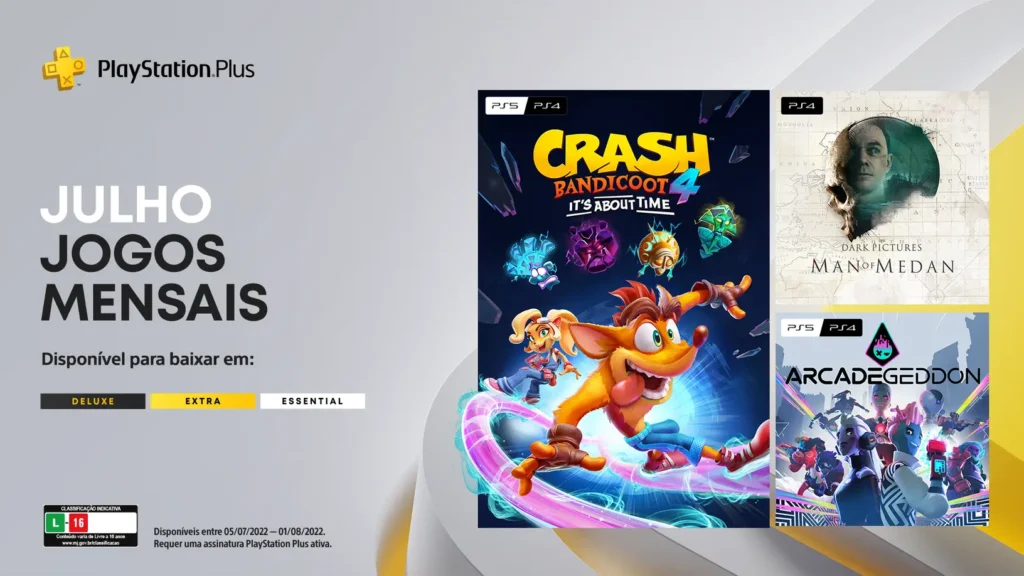 Confira os jogos mensais de julho no PS Plus