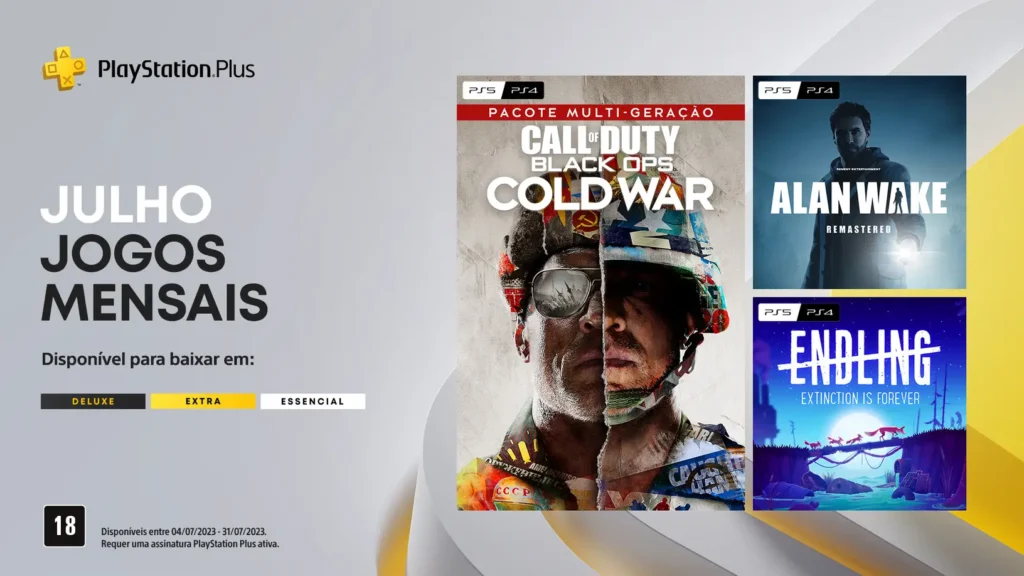 Confira os jogos mensais PlayStation Plus para julho